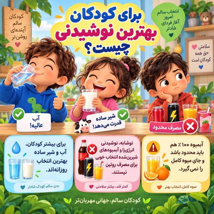 تاثیر نوشیدنیها بر سلامت افراد؛ کدام نوشیدنی مفید است و کدام باید محدود شود؟ برای کودکان بهترین نوشیدنی چیست؟