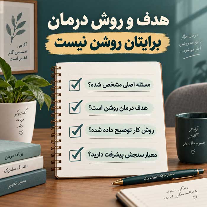 از کجا بفهمیم یک روانشناس برای ما مناسب نیست؟؛ نشانههای رابطه درمانی ضعیف؛ چه زمانی درمانگر را تغییر دهیم؟ نشانه سوم: هدف و روش درمان برایتان روشن نیست