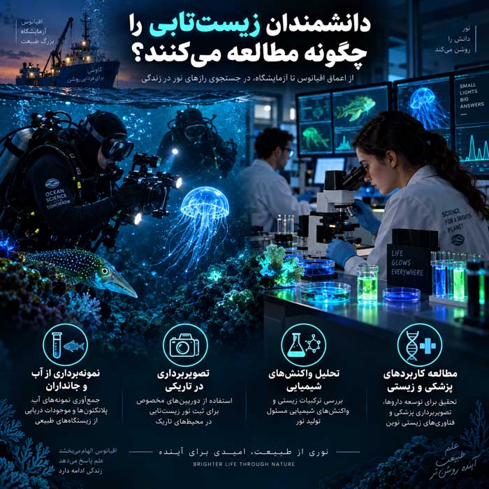دانشمندان زیست‌تابی را چگونه مطالعه می‌کنند؟
