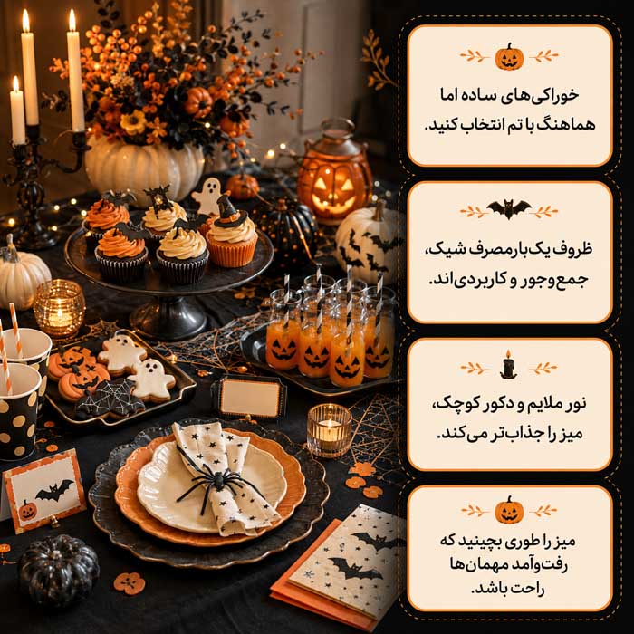 لوازم پذیرایی و میز هالووین