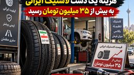 هزینه یک دست لاستیک ایرانی به بیش از ۳۵ میلیون تومان رسید هزینه یک دست لاستیک ایرانی به بیش از ۳۵ میلیون تومان رسید