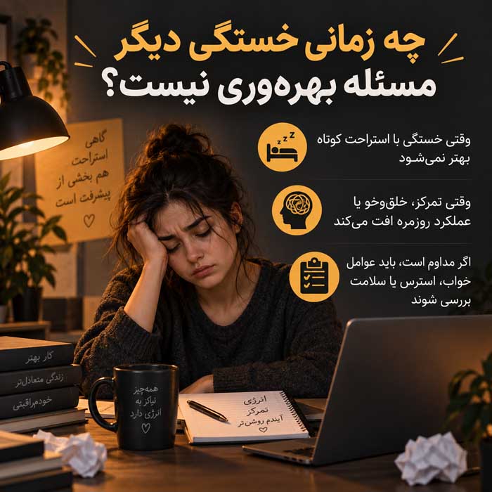 مدیریت انرژی چیست؟؛ تفاوت آن با مدیریت زمان؛ چگونه کارهای مهم را با توان واقعی روز هماهنگ کنیم؟ چه زمانی خستگی دیگر مسئله بهرهوری نیست؟