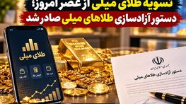 تسویه طلای میلی از عصر امروز