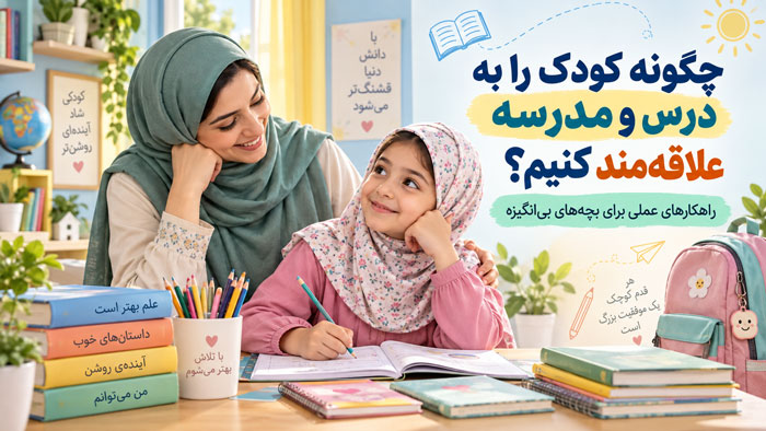 چگونه کودک را به درس و مدرسه علاقهمند کنیم؟ راهکارهای عملی برای بچههای بیانگیزه چگونه کودک را به درس و مدرسه علاقهمند کنیم؟ راهکارهای عملی برای بچههای بیانگیزه