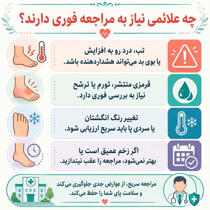 چه علائمی نیاز به مراجعه فوری دارند؟
