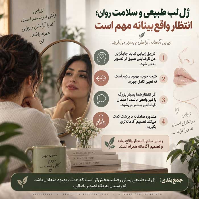 ژل لب طبیعی و سلامت روان؛ انتظار واقع‌بینانه مهم است