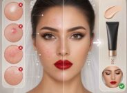 راهنمای کامل میکاپ عروس با رژ قرمز و موی مشکی برای جشنی خاطره انگیز و ماندگار
