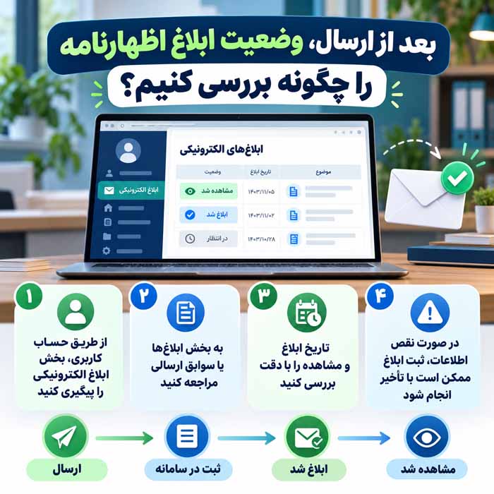 اظهارنامه قضایی چیست؟ کاربردها، نحوه ارسال و تفاوت با دادخواست بعد از ارسال، وضعیت ابلاغ اظهارنامه را چگونه بررسی کنیم؟