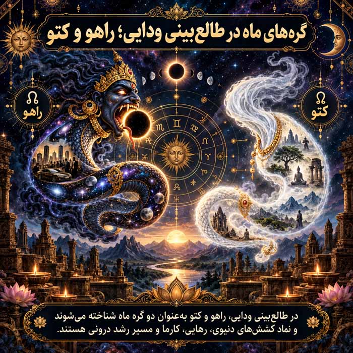 گره‌های ماه در طالع‌بینی ودایی؛ راهو و کتو