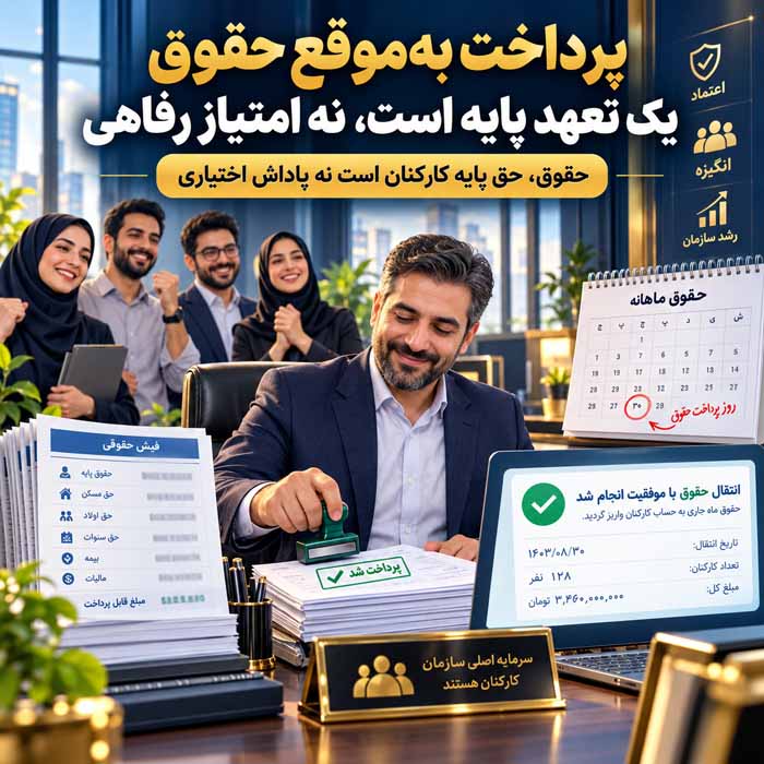 پرداخت به‌موقع حقوق یک تعهد پایه است، نه امتیاز رفاهی