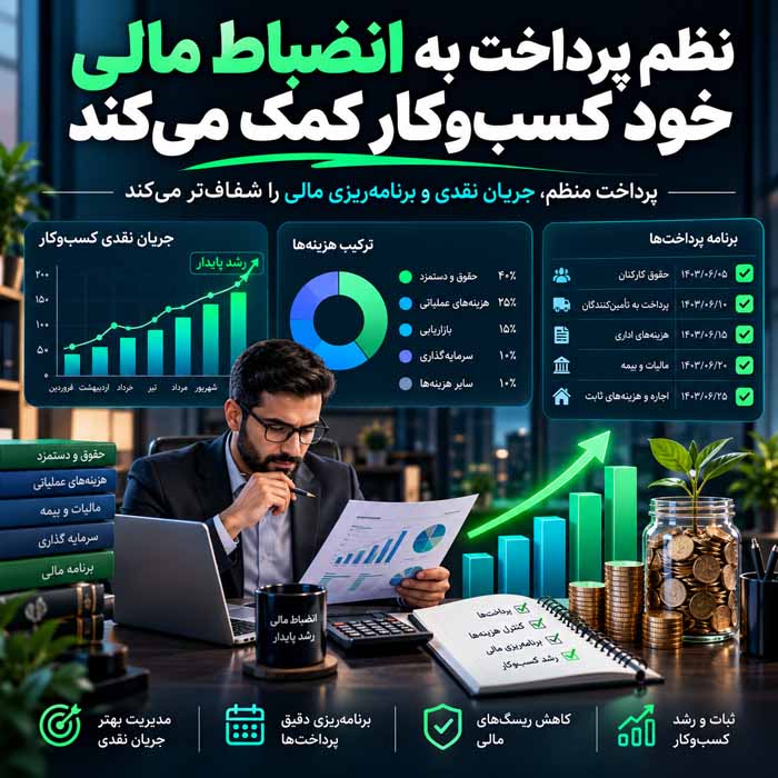 نظم پرداخت به انضباط مالی خود کسب‌وکار کمک می‌کند