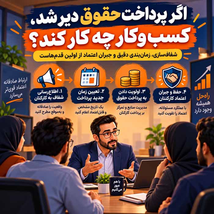 اگر پرداخت حقوق دیر شد، کسب‌وکار چه کار کند؟