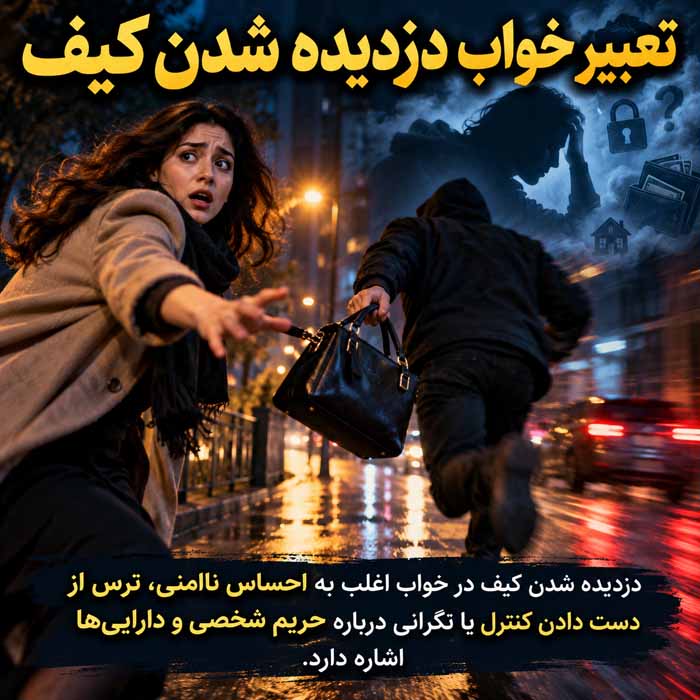 تعبیر خواب دزدیده شدن کیف