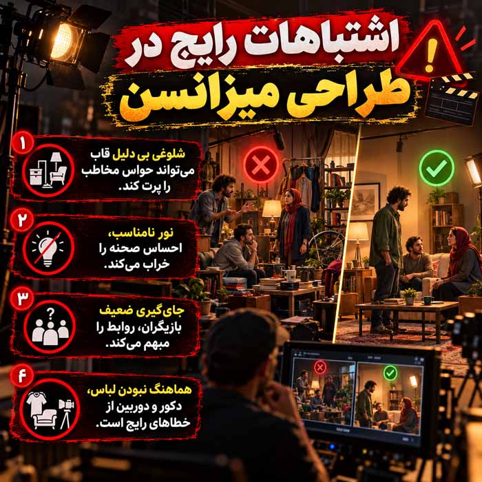 اشتباهات رایج در طراحی میزانسن