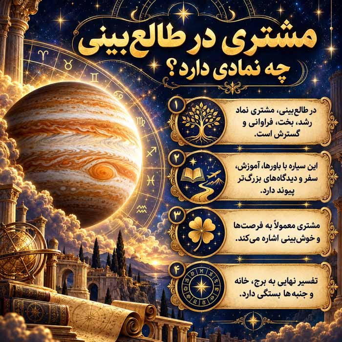 مشتری در طالع‌بینی چه نمادی دارد؟