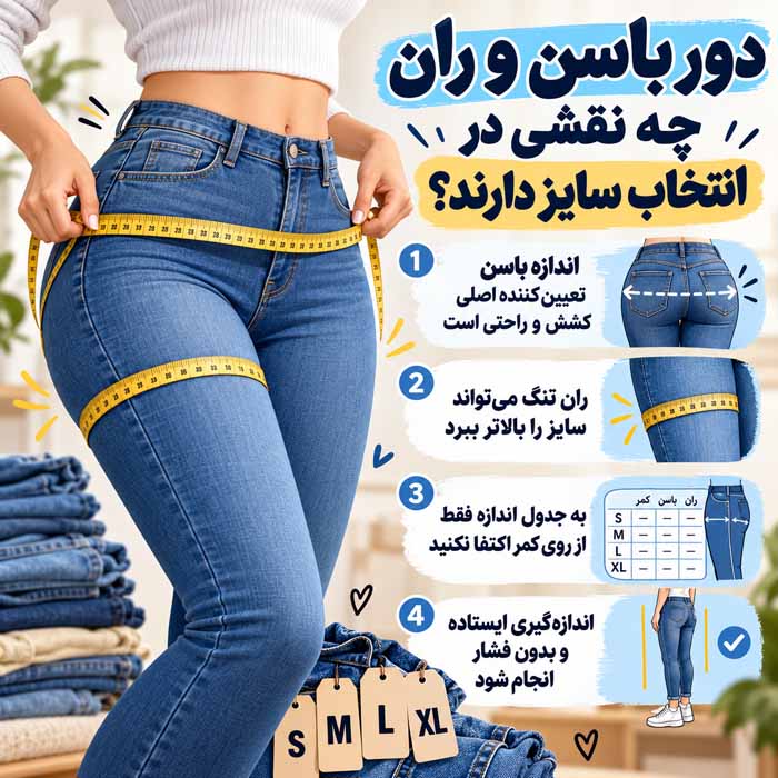 دور باسن و ران چه نقشی در انتخاب سایز دارند؟