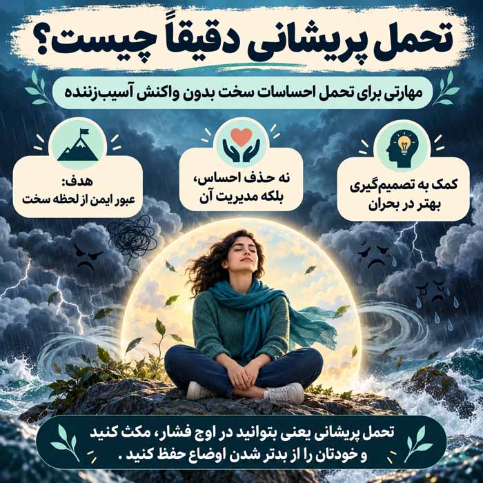 تحمل پریشانی چیست؟ چگونه با احساسات ناخوشایند بدون فرار کردن کنار بیاییم؟ تحمل پریشانی دقیقاً چیست و چه هدفی دارد؟