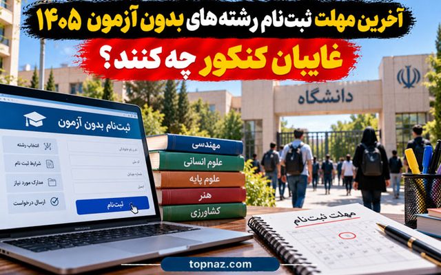 آخرین مهلت ثبت‌نام رشته‌های بدون آزمون ۱۴۰۵؛ غایبان کنکور چه کنند؟