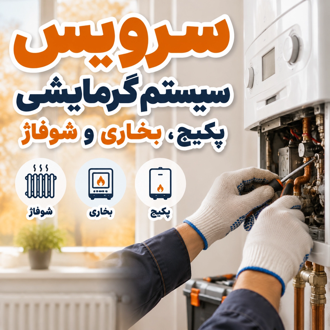 خانه شما برای سرمای پاییز و زمستان آماده است؟ سرویس سیستم گرمایشی (پکیج، بخاری و شوفاژ)