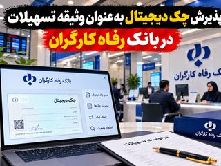 پذیرش چک دیجیتال به‌عنوان وثیقه تسهیلات در بانک رفاه کارگران