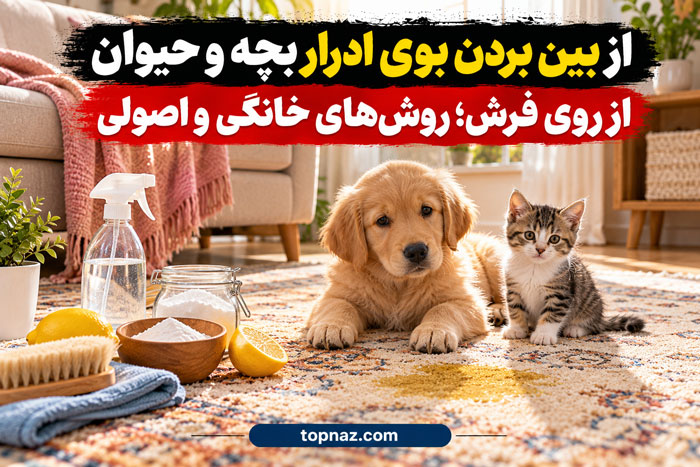 از بین بردن بوی ادرار بچه و حیوان از روی فرش؛ روشهای خانگی و اصولی از بین بردن بوی ادرار بچه و حیوان از روی فرش؛ روشهای خانگی و اصولی