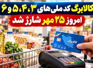 کالابرگ کد ملیهای ۳، ۴، ۵ و ۶ امروز ۲۵ مهر شارژ شد کالابرگ کد ملیهای ۳، ۴، ۵ و ۶ امروز ۲۵ مهر شارژ شد
