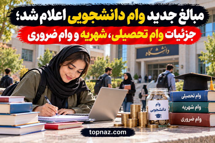 مبالغ جدید وام دانشجویی اعلام شد؛ جزئیات وام تحصیلی، شهریه و وام ضروری مبالغ جدید وام دانشجویی اعلام شد؛ جزئیات وام تحصیلی، شهریه و وام ضروری